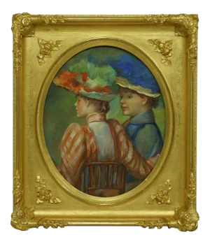 Vintage Gold Leaf Framed Oil Painting