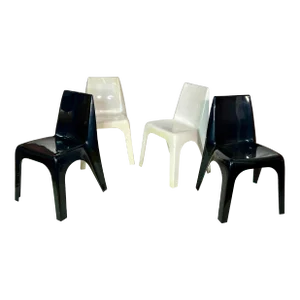 1970s Borg Warner Space Age Stacking Chairs - Set of 4