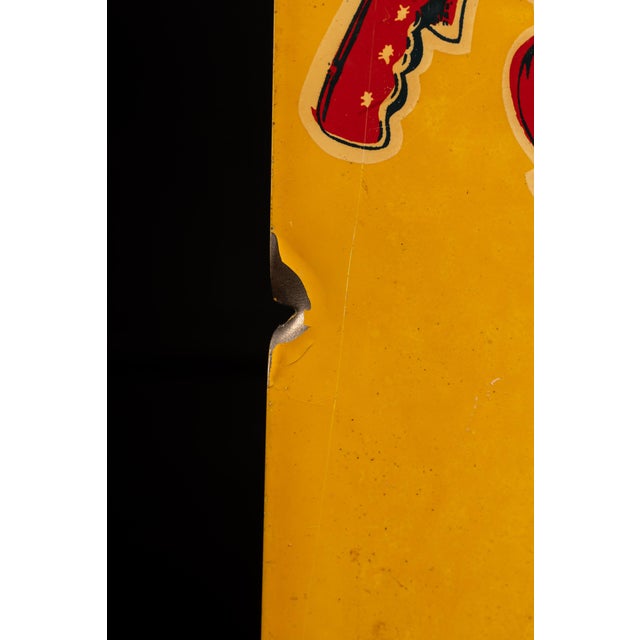 Vintage Clinton Chainsaws Flange Advertising Sign For Sale - Image 9 of 9