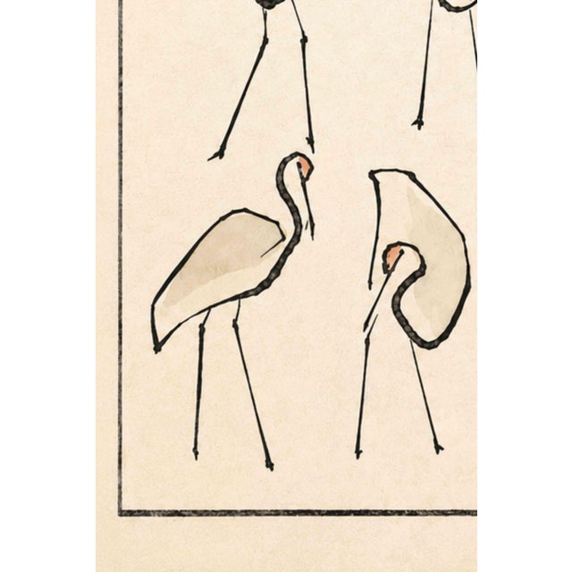 Crane Studies I by Katsushika Hokusai, Japanese Art Print Reproduction, 40" X 60" For Sale - Image 4 of 11