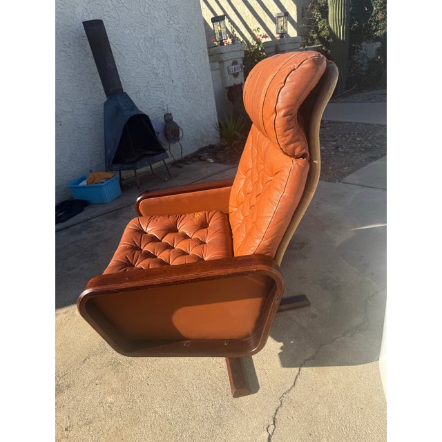 Modern Mid 20th Century by Gote Mobler Vante Mobler Leather Reclining Chair For Sale - Image 3 of 8