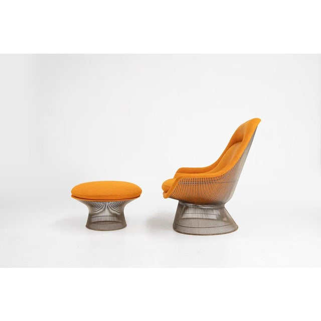 Usa / 1966 / set of easy chair and ottoman / knoll international / warner platner / model 1705 / wol, polished nickel /...