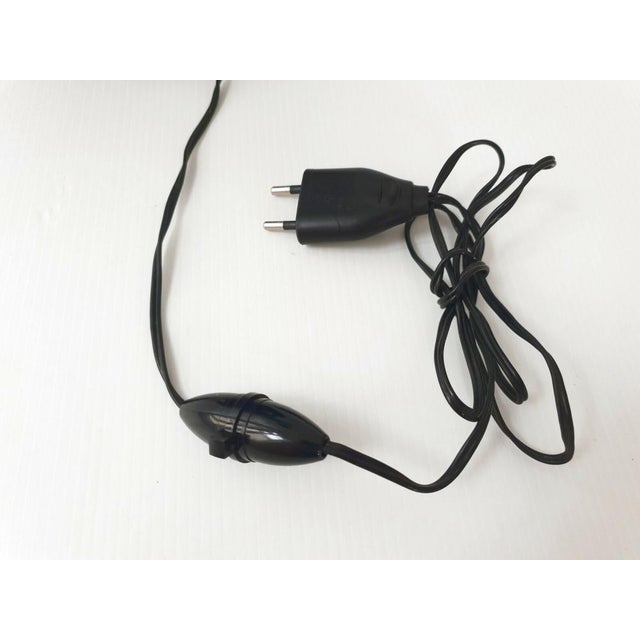 Turquoise Vintage 2-Tone Ceramic Table Lamp, 1950s For Sale - Image 8 of 9