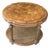 Vintage Ethan Allen Walnut Burl & Cane Oval Side Table – Two-Tier French Regency Accent With Marquetry Top For Sale