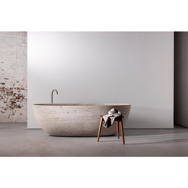 Large stone bathtub by studio loho dimensions: d 85 x w 175 x h 57 cm materials: stone other stone types are possible upon...