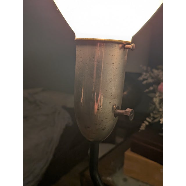 Metal Mid Century Floor Lamp Brass Vase For Sale - Image 7 of 11