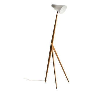 Mid-Century Giraffe Lamp in Teak by Uno & Östen Kristiansson for Luxus Vittsjö, Sweden, 1950s For Sale