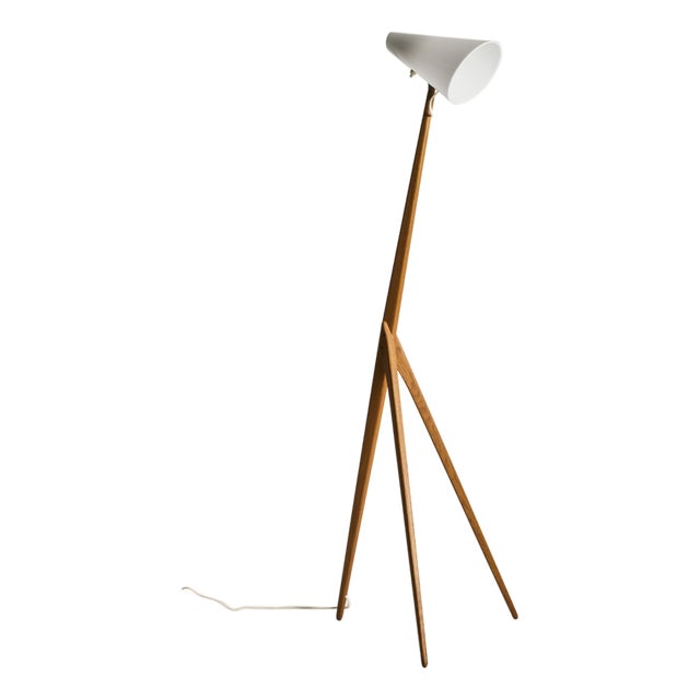 Mid-Century Giraffe Lamp in Teak by Uno & Östen Kristiansson for Luxus Vittsjö, Sweden, 1950s For Sale