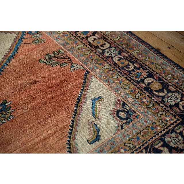Traditional 1940s Vintage Persian Lilihan Diamond Medallion Wool Carpet For Sale - Image 3 of 13
