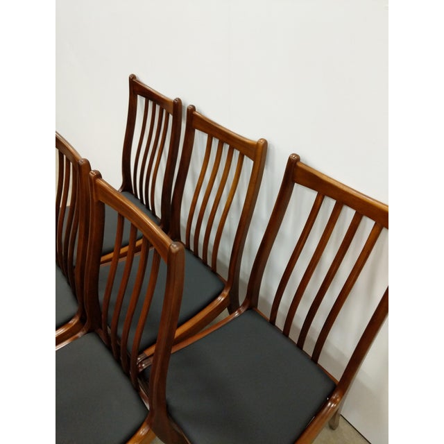 Brown Set of 6 Vintage Mid Century Modern Dining Chairs For Sale - Image 8 of 9