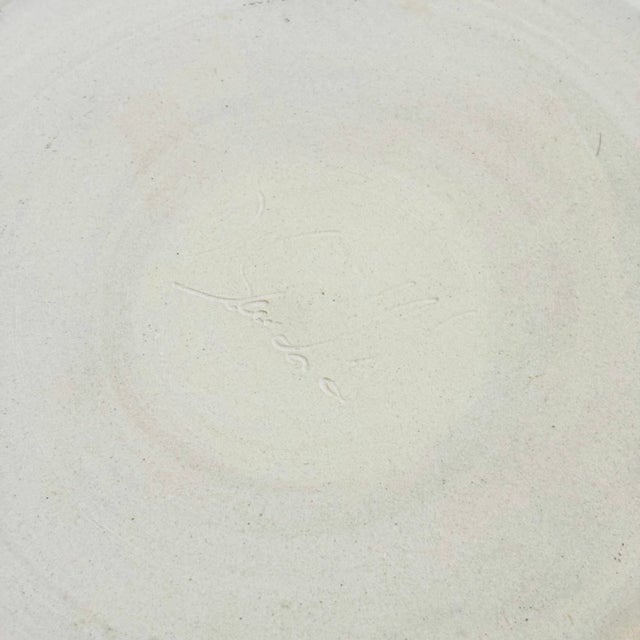 Blue Studio Pottery Serving Plate With Chopstick Rest For Sale - Image 8 of 8