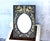 Vintage 20th Century Chinoiserie Peacock Table Mirror in Black and Gold Engraved Metal For Sale - Image 9 of 9