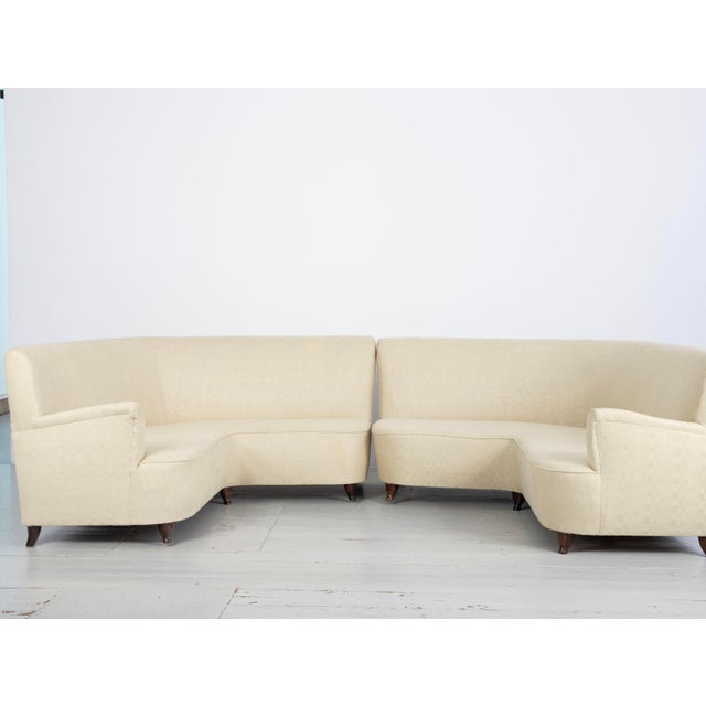 Asymmetrical Corner Sofas, Italy, 1940s, Set of 2 For Sale - Image 6 of 18
