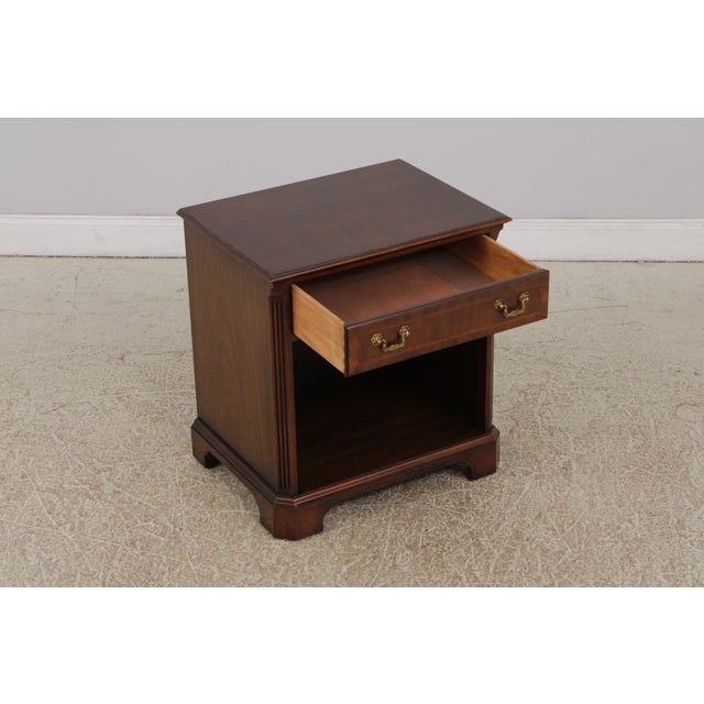 Kindel Furniture Kindel Mahogany Chippendale Style Nightstand For Sale - Image 4 of 12