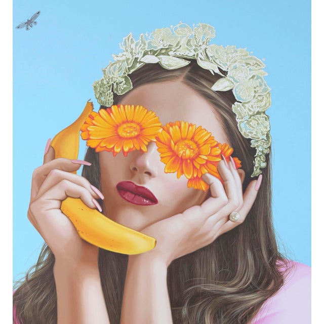 Telephone Talk Acrylic on canvas 37" x 50" Signed on the back Certificate of authenticity available Condition: Excellent...