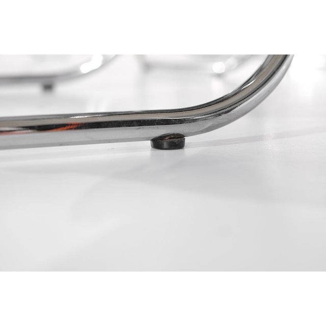 Chrome Folding Chairs with Fabric, 1970s, Set of 9 For Sale - Image 12 of 15