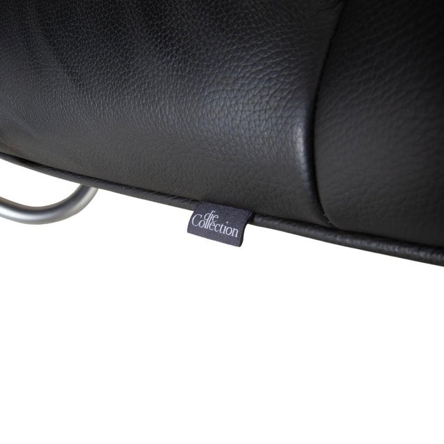 Fino Leather Armchair in Black with Manual Reclining Function by Franz Fertig For Sale - Image 16 of 18