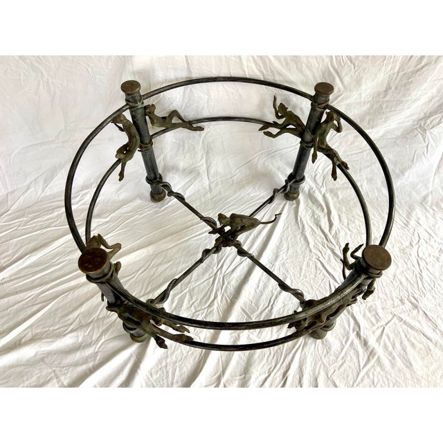 1980s Maitland-Smith “Monkeying Around” Cast Bronze Coffee Table For Sale - Image 5 of 7