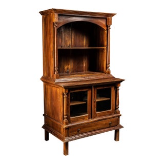 Early 20th Century Wooden Farmhouse Hutch For Sale