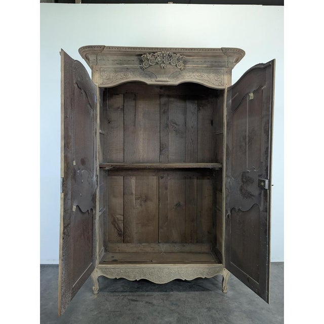Normandy Oak Wardrobe with Bouquet For Sale - Image 6 of 12