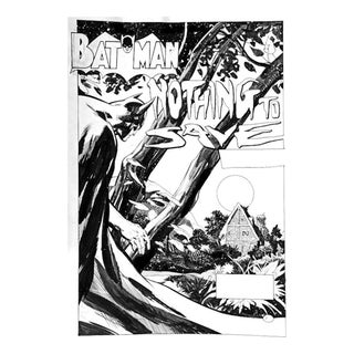 Alessandro Baggi, Batman Cover, Nothing to Save, Indian Ink Illustration For Sale