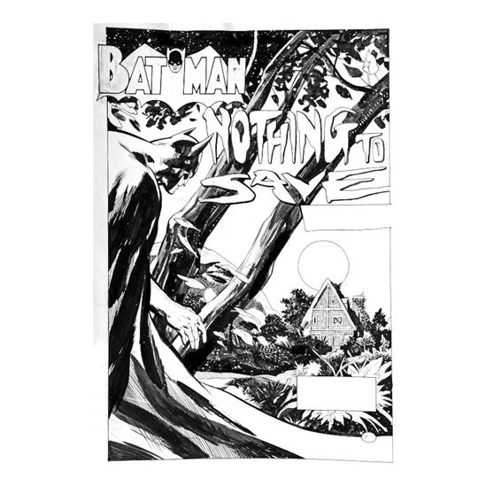 Alessandro Baggi, Batman Cover, Nothing to Save, Indian Ink Illustration For Sale