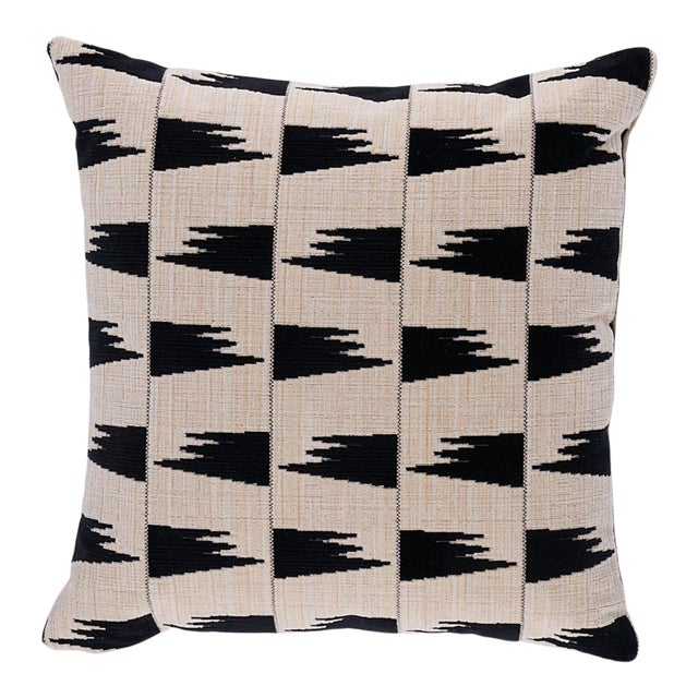 Schumacher X David Kaihoi Tutsi 20" Pillow in Ivory For Sale