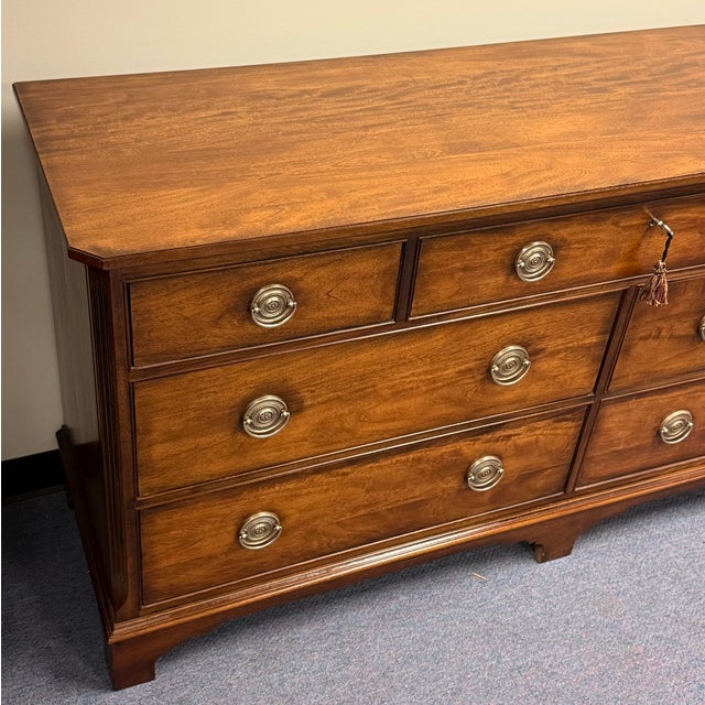 Transitional Ethan Allen “Elliott” Mahogany Dresser From Newport Collection For Sale - Image 3 of 12