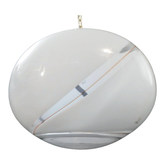 1960s Frosted Bollicine Murano Glass Pendant For Sale