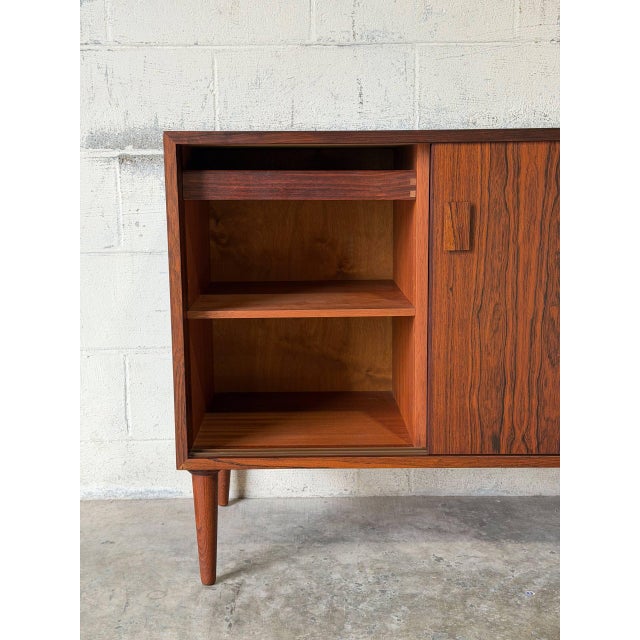 Rosewood Sideboard With Sliding Doors Danish Mid-Century Modern 1960s For Sale - Image 11 of 13