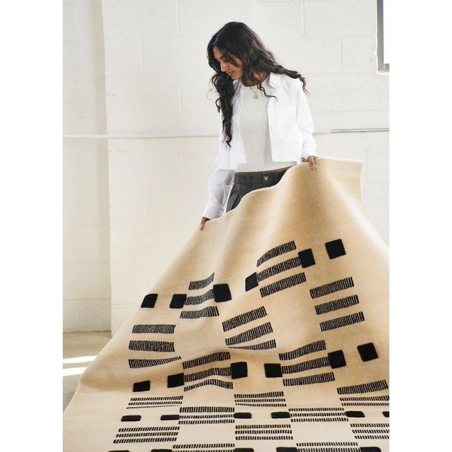 Varj Hand Knotted New Zealand Wool Rug For Sale - Image 4 of 4