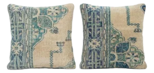 Bohemian Turkish Rug Pillow Cover 20'' X 20'' - Set of Two