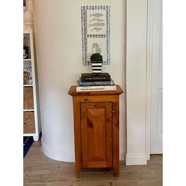 Chestnut 19th Century Antique American Solid Pine Jelly Cupboard Cabinet For Sale - Image 8 of 8