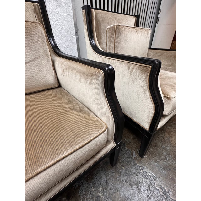 Belmar Fine Custom Upholstery Bespoke Lounge Armchairs, Pair For Sale - Image 4 of 12