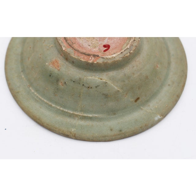 Circa 1271-1368 Chinese Yuan Dynasty Celadon Glazed Pottery Libation Dish For Sale In Raleigh - Image 6 of 6