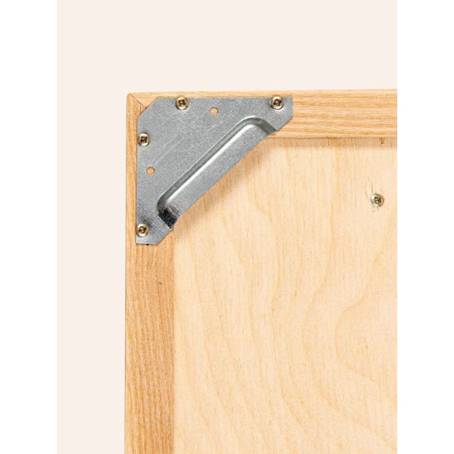 Blue Composition, Acrylic on Wooden Plate, Framed For Sale - Image 8 of 9