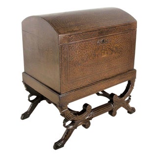 Antique Chinoiserie Indian Trunk, 1840 For Sale