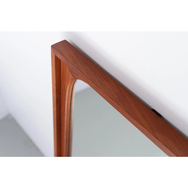 Wood Large Mid-Century Modern Danish Teak Mirror, 1960s For Sale - Image 7 of 18