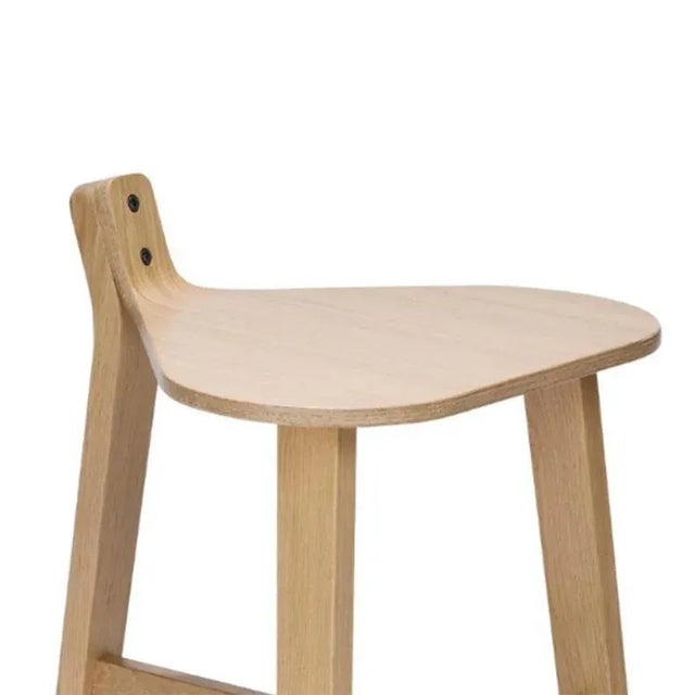 Contemporary Bronco Wood Stool by Guillaume Delvigne for Hille For Sale - Image 3 of 8