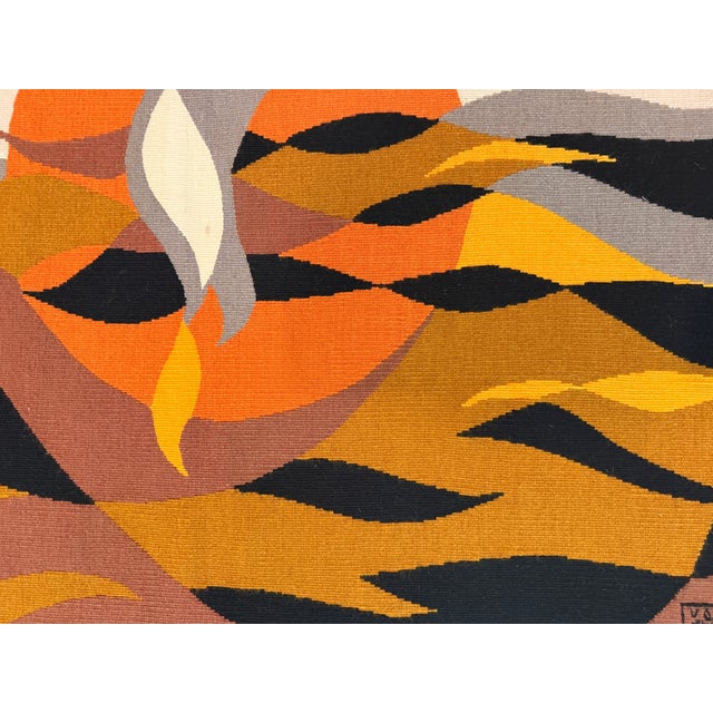 Modern French Tapestry by Baudouin, Late 20th Century 5'11" X 3'8" For Sale - Image 4 of 13