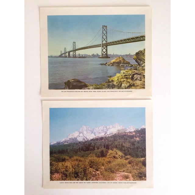 Vintage 1948 " Views of the Shasta Route " Kodachrome Lithograph Prints Folio - Set of 16 For Sale - Image 10 of 13