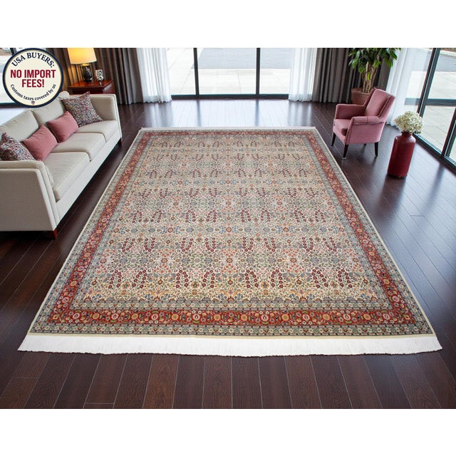 Woven during the 1970s within the prestigious Sümerbank workshops, this monumental Hereke rug is a rare example of Turkish...