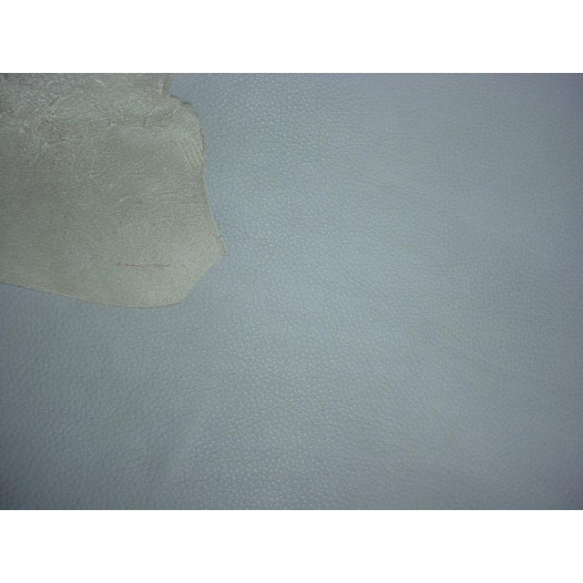 Moore and Giles Dauphine Powder Blue Leather Cowhide Upholstery Fabric