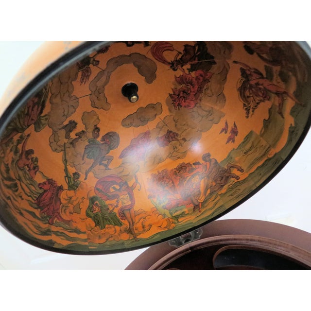 Artemide Zo0ffoli Artemide Old World Globe Bar Cabinet on Rollers With Serving Tray Extension For Sale - Image 4 of 7