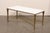Mid 20th Century Mid 20th Century French White Marble & Brass Coffee Table For Sale - Image 5 of 12