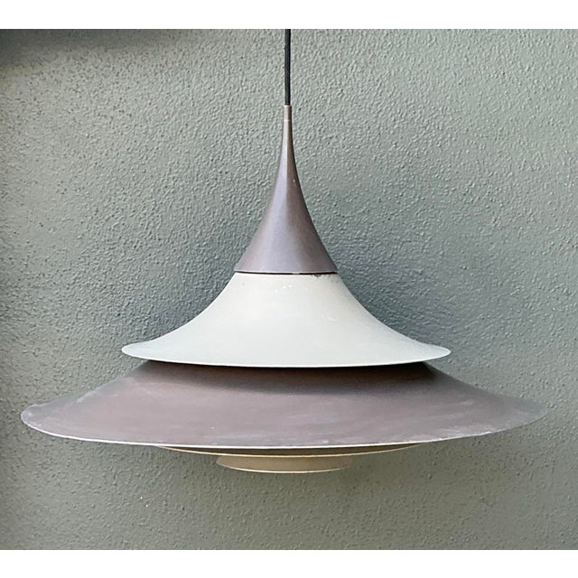 Vintage Scandinavian Tiered Pendant Lamp For Sale - Image 11 of 12