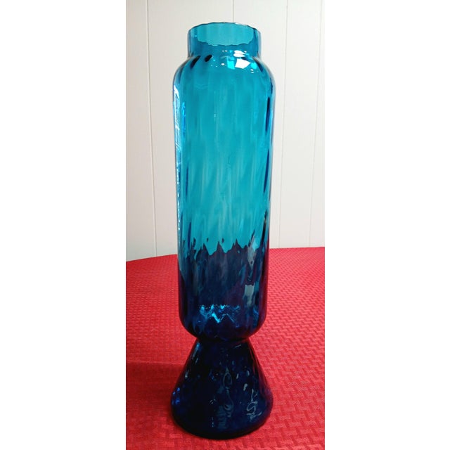 Teal Rare Mid Century Modern Apothecary Jar, From Empoli Italy For Sale - Image 8 of 8