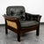 1960s Mid Century Danish Modern Lounge Chair Dark Brown Leather Armchair Denmark MCM For Sale - Image 5 of 11