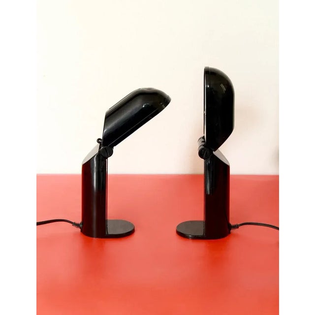 Postmodern Italian Black Wall Lamps, 1980s, Set of 2 For Sale - Image 11 of 13