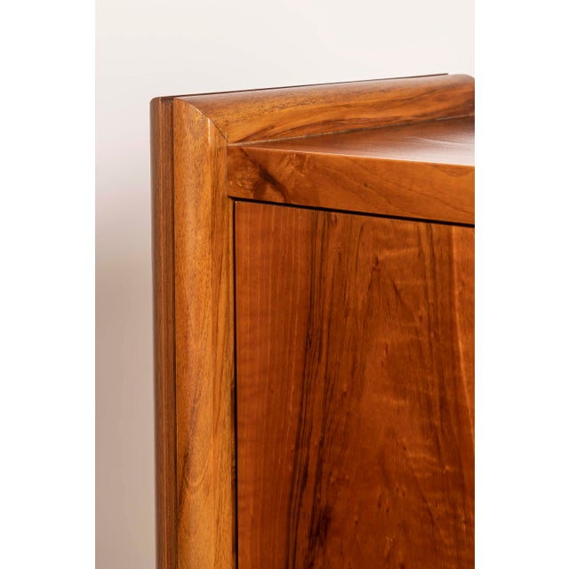 Tall Italian Sideboards in Walnut Veneer, 1980, Set of 2 For Sale - Image 10 of 16